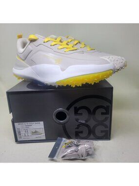 G/FORE G/18 Stone White Cyber Yellow Spikeless Golf Shoes Mens Size 11 GUF000001